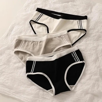 Intimo donna cotone cavallo vita media mutandine Sexy senza tracce stile sportivo giapponese ragazze mutande traspiranti Lingerie semplice