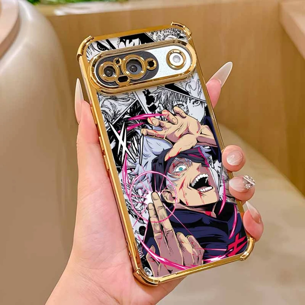 Jujutsu Kaisen Cute Plating Drop-Proof Transparent Soft Phone Case