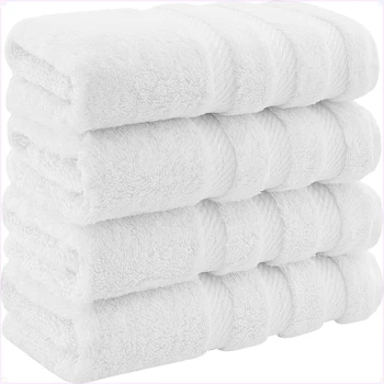 4-Piece 100% Turkish Cotton Luxury Towel Set – White 1