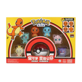 Pokemon Face Changing Anime Action Figure Kawaii 12 Kind Doll Dragon Ball Pokeball Pocket Monster Pikachu Child Toy Set 3