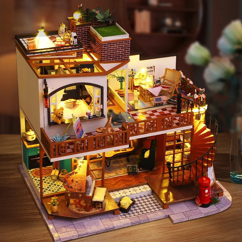 Wooden Dollhouse Aliexpress Dolls House Furniture DIY Wooden