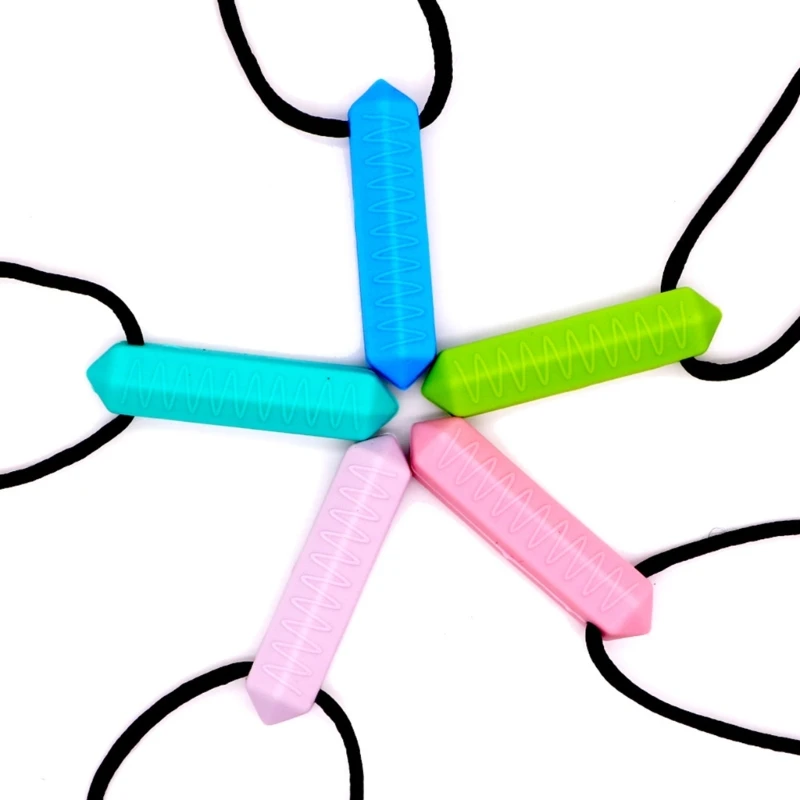 Teething toys silicone teething toys baby teething toys silicone teether silicone teething beads sensory chew necklaces Silicone Chew Necklace Durable Teething Pendant for Kids & Adults Soothes Gums & Promotes Orals Development Present Gift A2UB