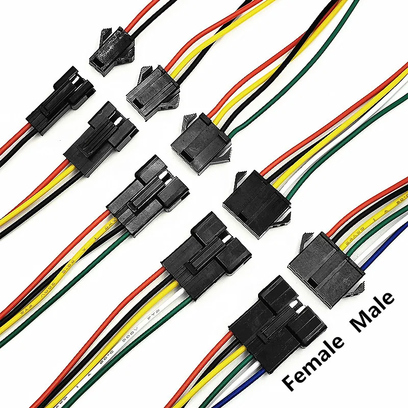 5 пар JST SM2.54 SM 2,54 мм Шаг 2 штырька 3/4/5/6 штырьковый разъем Штекерный разъем для 3528 5050 RGB RGBW RGBWW светодиодная полоса