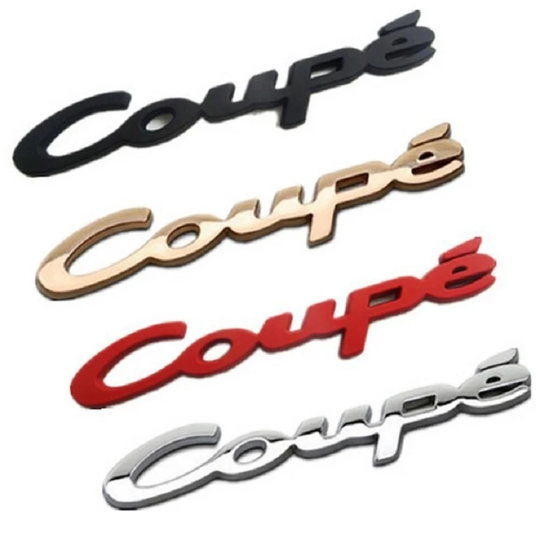

3D Metal Coupe Sticker Fender Tail Trunk Coupe Emblem Badge Decal Sticker for Renault Koleos Latitude KIA Toyota Accessories