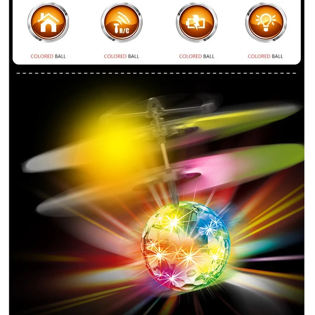 Luminous Flying Ball Toy Fall-resistant Induction Floating Flying Ball Lights Infrared Sensor Delay Protection Creative Kid Gift 2