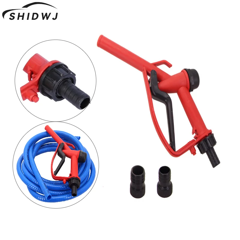 1pc Plastic Manual Heavy Duty Fuel Nozzle Gun With Hook Straight Nozzle