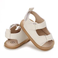 Hollow out soft leather baby girl summer sandals 2023 new baby shoes 1-18 months princess baby beach sandals 4