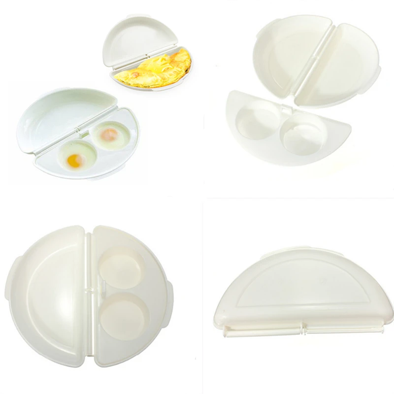 Description Picture 5 of itemEggs Microwave Omelet Cooker Pan Home Kitchen Round Shape Steamer Cooking Mold Egg Poacher Kitchen Gadget Fried Tool