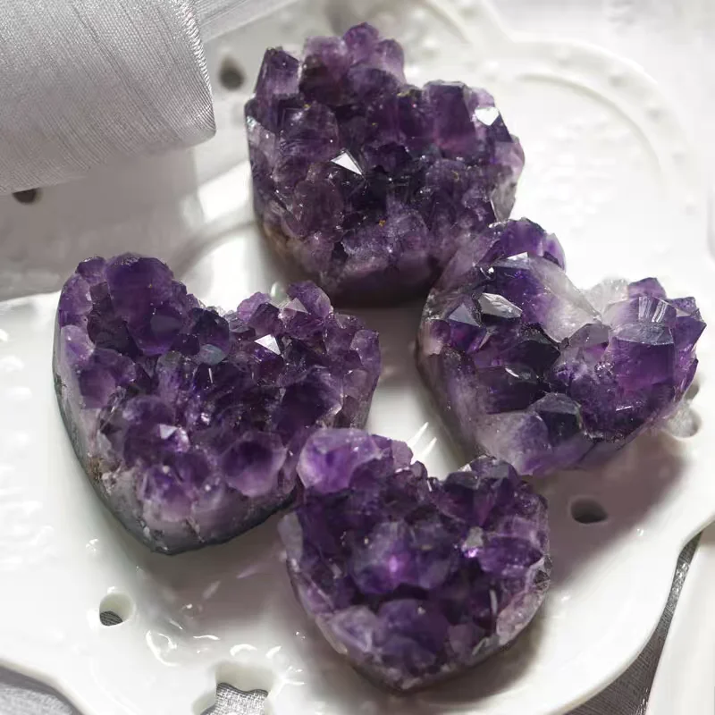 Natural Amethyst cluster, beautiful new original stone decoration, home and office decorations