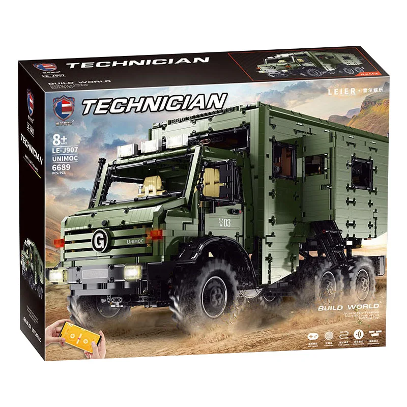 IN STOCK J907 MOC Technical RC Off-Road Vehicle Building Blocks Model Unimog RV Bricks Toys for Children Christmas Gift Set 1