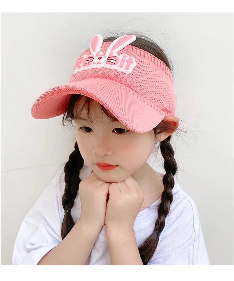2023 New Sun Children Visors Cute Rabbit Wings Bunny Summer Hat for Kids Boys Girls Hats 3-12years Old_voghion.com
