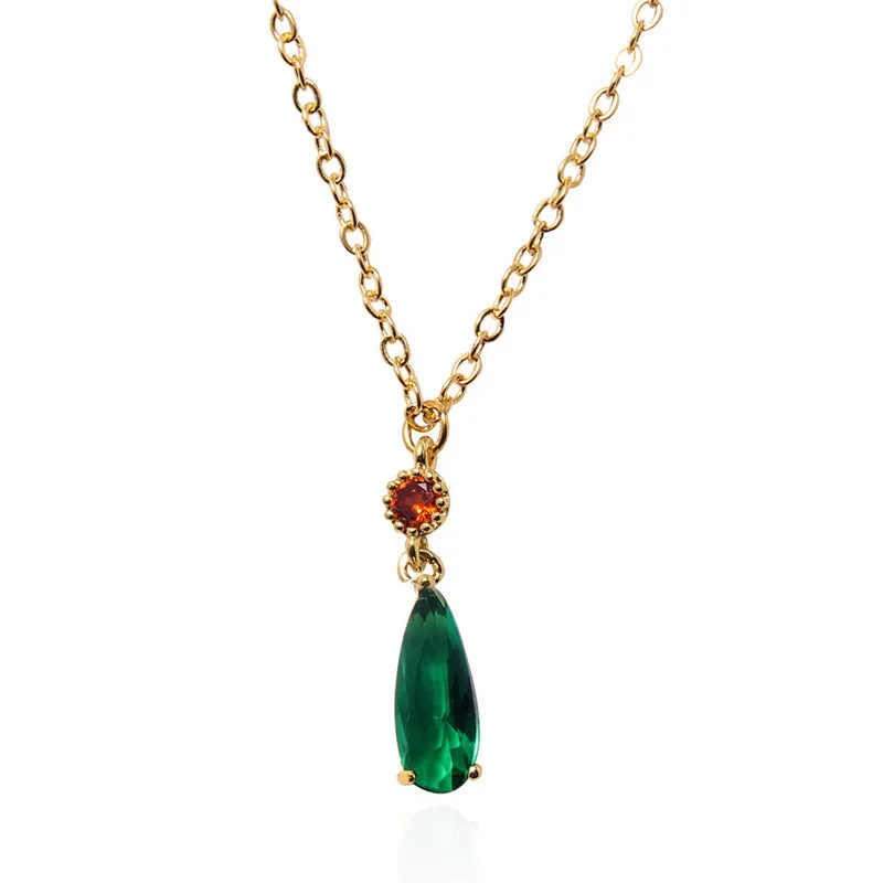 Howls Moving Castle Howl Necklace Earrings Green Jade Tear Drop Jewelry Set jewelry sets jewelry set