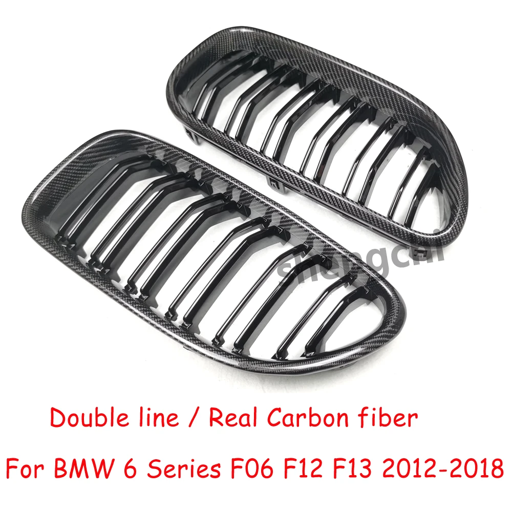 F06 F12 F13 Real Carbon Fiber Front Bumper Grill for BMW 6 Series F06 F12 F13 640i 650i M6 Replacement Grille 2012-2018