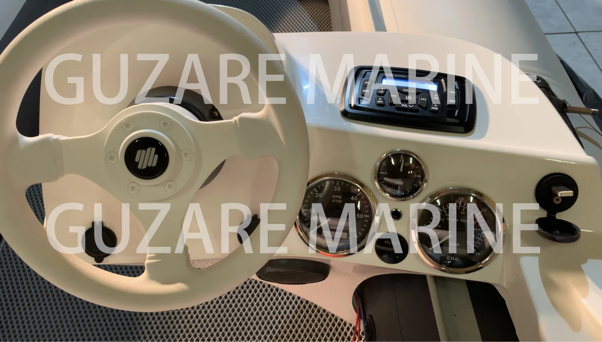 GUZARE MARINE Boat Radio Stereo Waterproof Bluetooth FM Receiver for UTV ATV RV Golf Cart Polaris Ranger Jet Ski