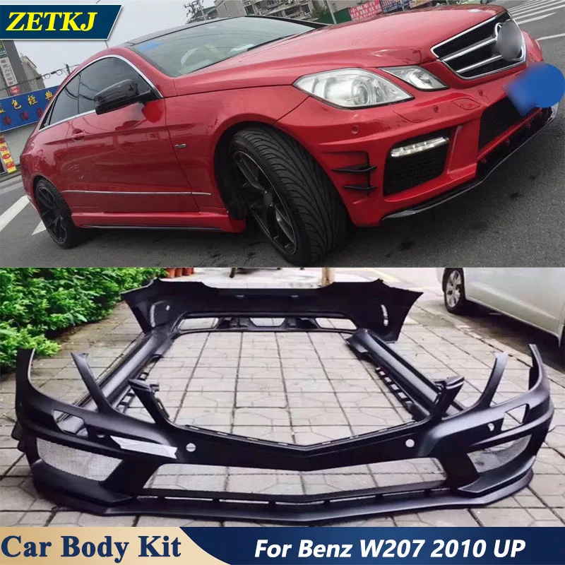 

W207 E Class Coupe изменить PD стиль комплект кузова автомобиля неокрашенные FRP Передний Задний бампер боковые юбки для Benz W207 E Class 2010 Up