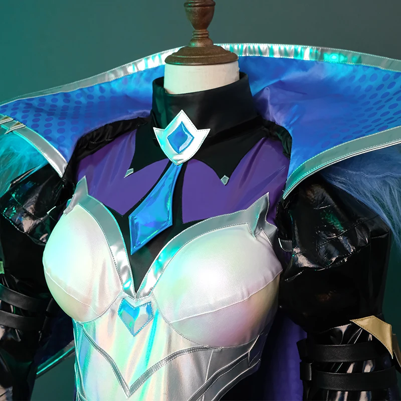 女性のためのバトルバットザヤのコスプレ衣装,ケープ付きの