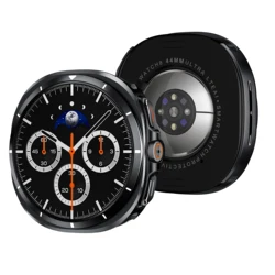 Aluminium Alloy Protective Case for Smartwatch - Premium Modification Accessory (Black white - 2)