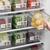 Large capacity refrigerator storage box, drawer style transparent with lid, fruit and food freezing and preservation box 1