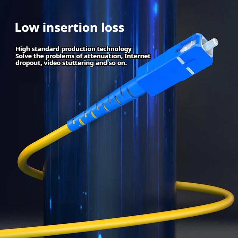 Fiber Optic Cable 10M SC APC to SC UPC Fiber Patch Cord Singlemode Simplex SMF 9/125&mu;m 3.0mm Carrier Grade