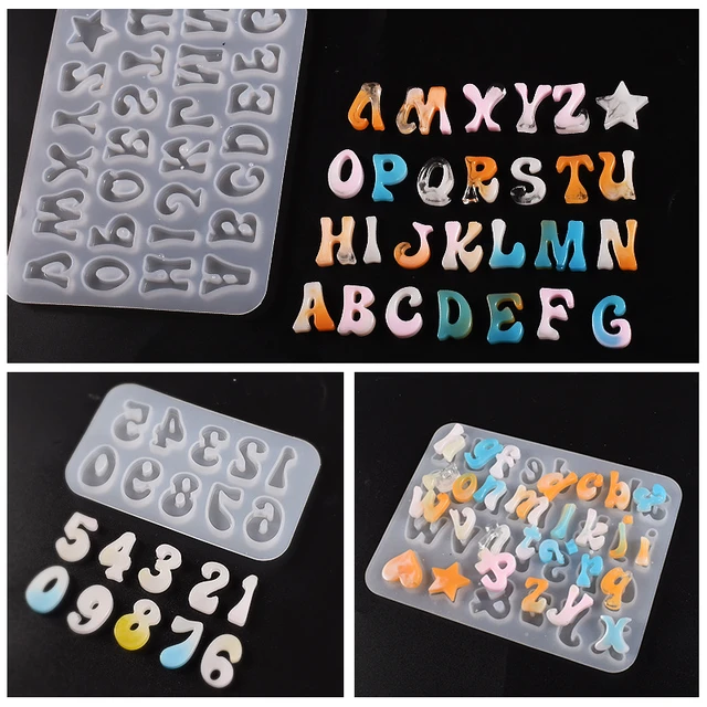 Letter Resin Molds Alphabet Number Silicone Mold - Epoxy Resin Silicone  Mold Mould - Aliexpress