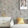 Floral Grey Peel and Stick Wallpaper Flower Self Adhesive Roll Waterproof Removable Contact Paper Furniture Table Renovate Decor 3