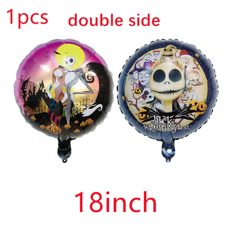 thumbnail image 1 of Decoración para fiesta de cumpleaños de Pesadilla antes de Navidad, pancarta con globos, vajilla, suministros para fiesta de Jack Skellington, juguete de Halloween, 1 of 5