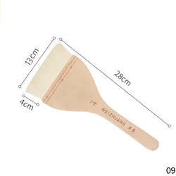 Premium Wooden Handle Goat Hair Paint Brushes - Smooth Sanding, Versatile for Watercolor, Acrylic & Oil Painting Art Supplies (Set of 10 Sizes) (09 28x13cm)