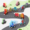 12PCS/Sets Magnetic Digital Train Colorful Cognition Wooden Toy Learning Car Montessori Children's Assembly Educational Toys 1