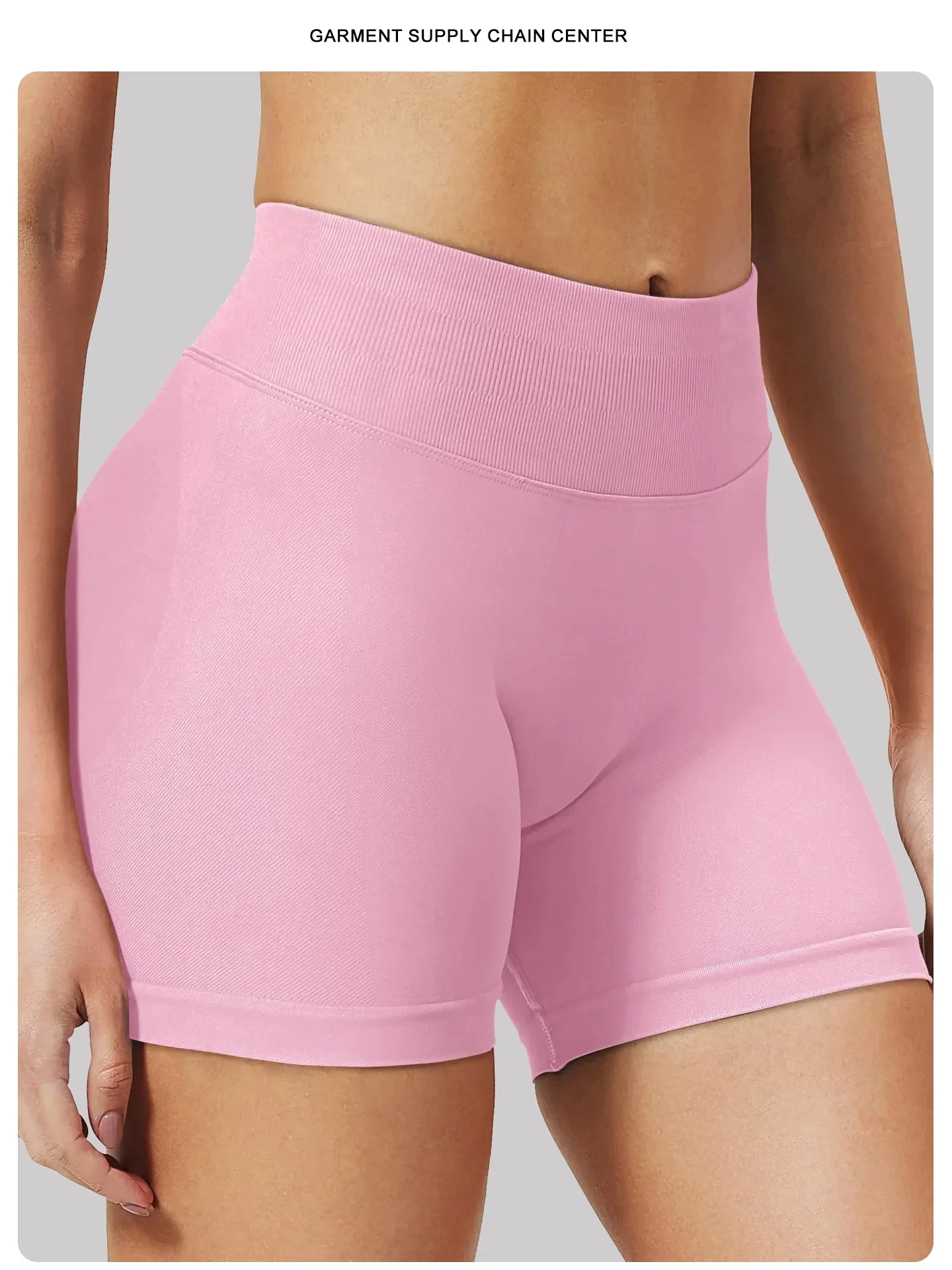Summer High Waisted Yoga Shorts For Women Fashionable and Sexy Running Fitness Pants Solid Color Yoga Leggings Elastic Tights 4