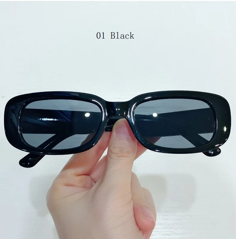 Elegant Women's Rectangular Sunglasses Vintage Style Eyewear_voghion.com