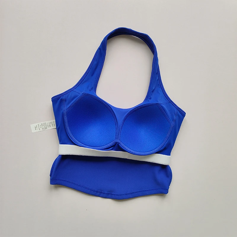 One Piece Cup 2023 Summer New Sports Bra Women’s Shockproof Running Gathering Bra Hanging Neck Back Fitness Tank Top Best Sellers In Women's Clothing