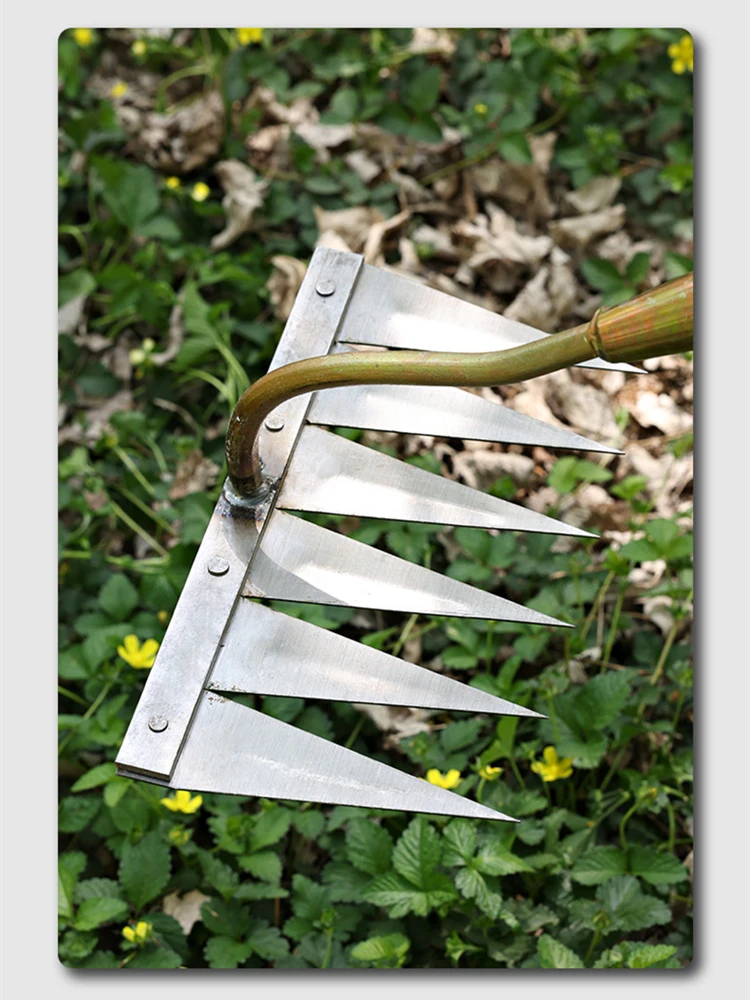 Garden Hand Rake 4/5/6/7 Teeth Iron