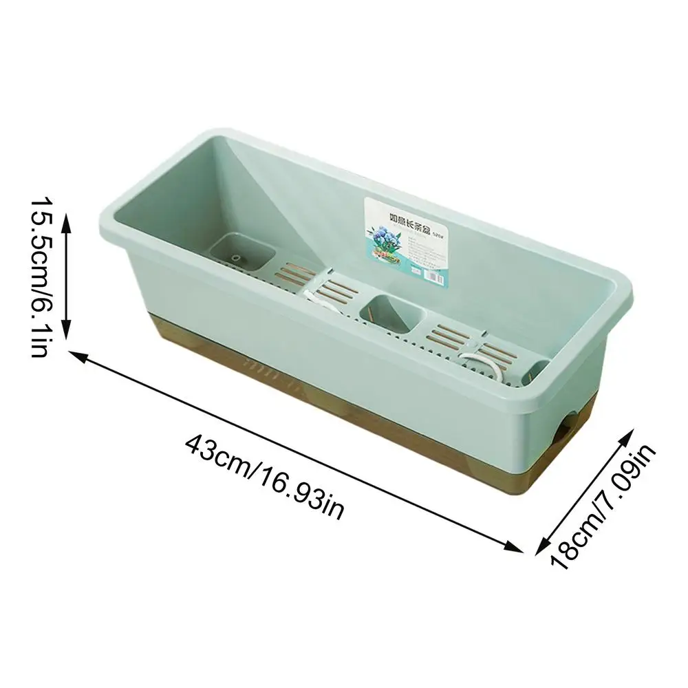 Self-Watering Indoor Vegetable Growing Pot with Drainage and Absorbent Rope