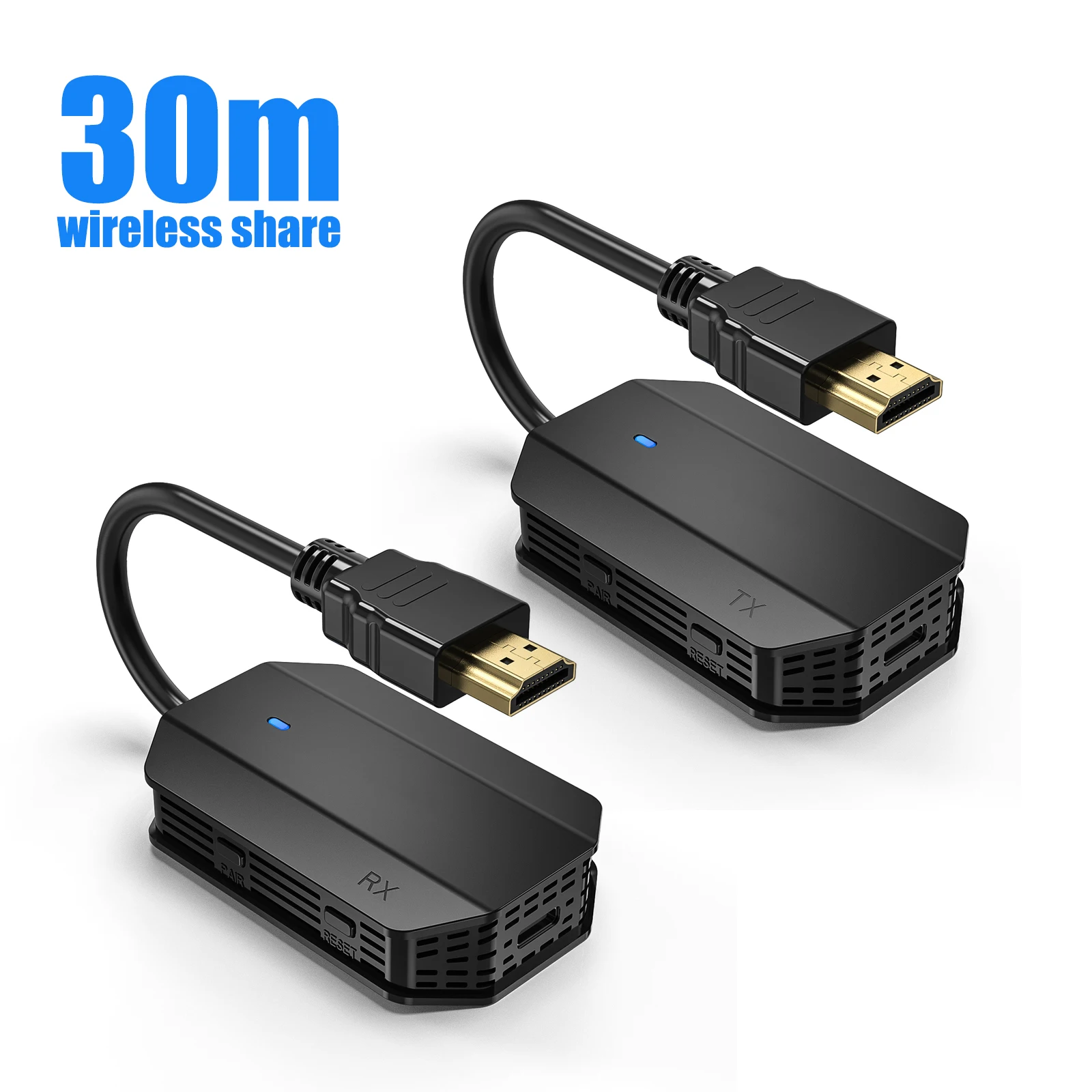 Trasmettitore E Ricevitore Hdmi Wireless Display Adapter Extender Streaming Audio Video Dalla Fotocamera Laptop Pc Al Proiettore Tv 30M