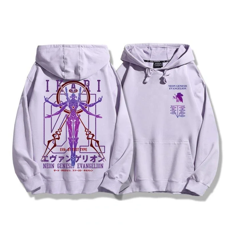 EVANGELION Eva Hoodies Anime Men Hoodie Sweatshirts Casual Long