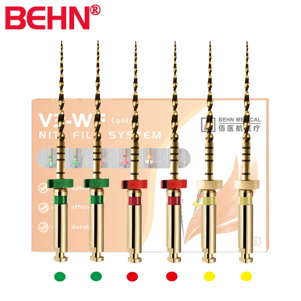 6pcs/Box Wave One Gold Files Dental Material for Dentist Tools Dental