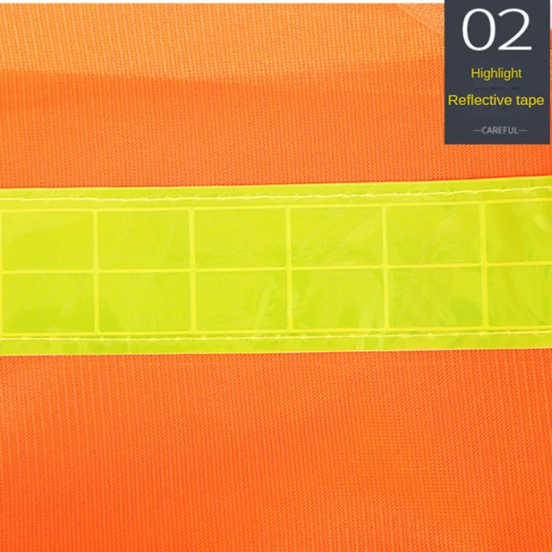 Safety Vest, Bright Neon Building Protective Film, Reflective Vest, Protective Warning Clothing Durable High Guality B