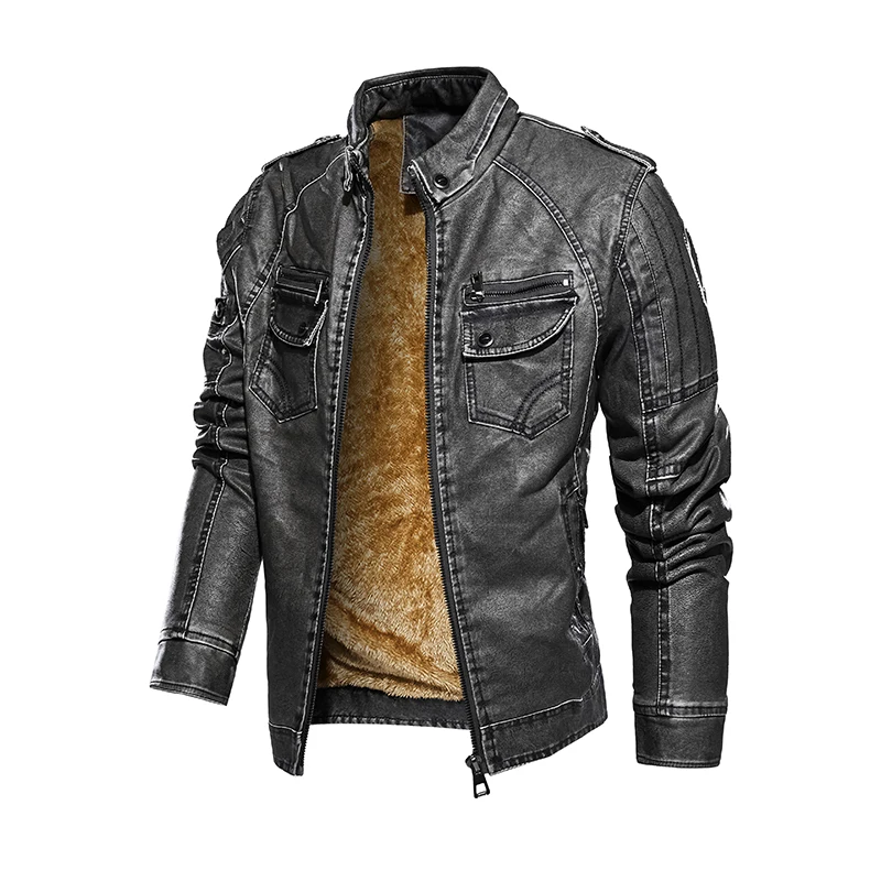 Men's PU Leather Jacket Image 5