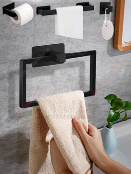 1-5PCS ผ้าเช็ดตัวผู้ถือผ้าเช็ดตัวห้องน้ําแขวนผู้ถือกระดาษห้องน้ํา Dispenser Wall Hooks Robe Key Hooks อุปกรณ์ฮาร์ดแวร์ชุด 1