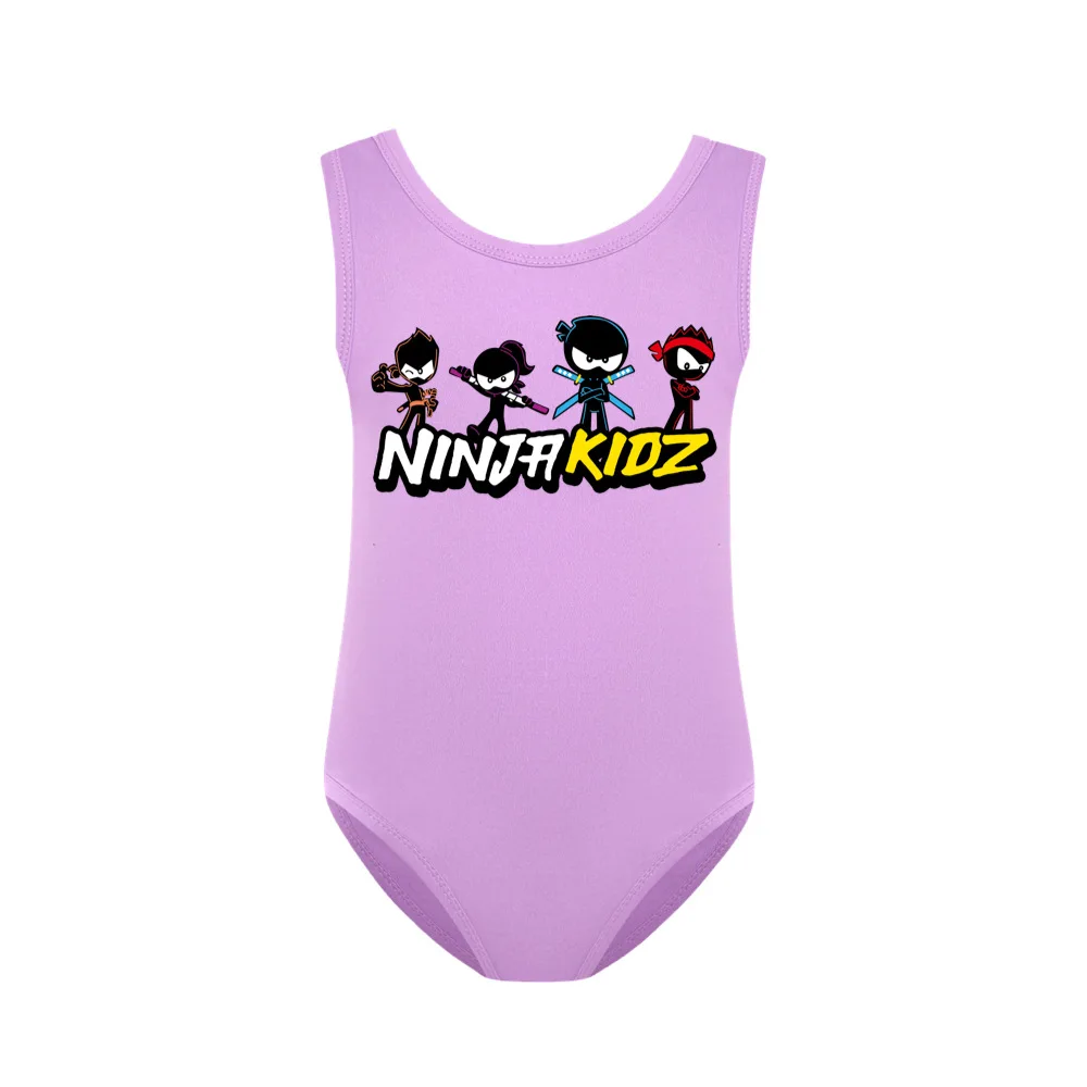 NINJA KIDZ Swimwear Kids Beach Wear Baby Sleeveless Swimming Toddler Girls Cartoon Swimsuit BathingSuits