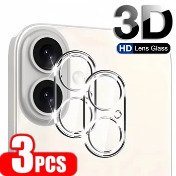 3PCS Camera Lens Glass For iPhone 17 Air 16 Pro Max 16 Plus 15 14 11 13 12 Mini HD Clear Lens Protective Glass For iPhone 16 Pro 1