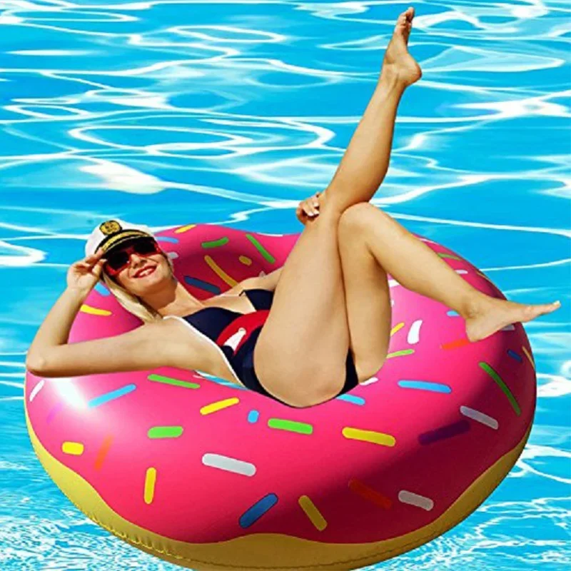 Inflatable Swimming Ring Donut Pool Float for Adult Kids Swimming Circle Ring Mattress for Pool Toys Seat
