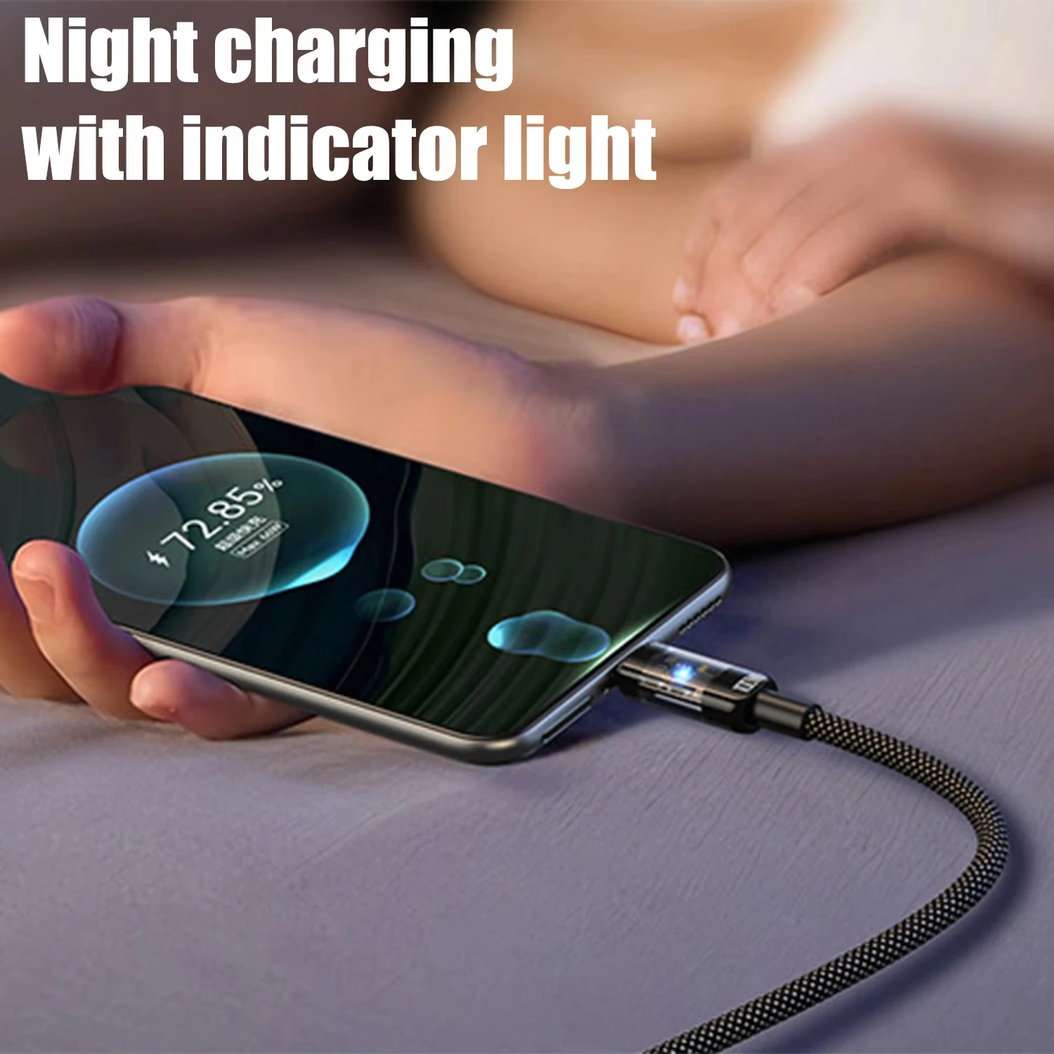 Super Fast Charging 240W USB Type C Cable with LED Indicator