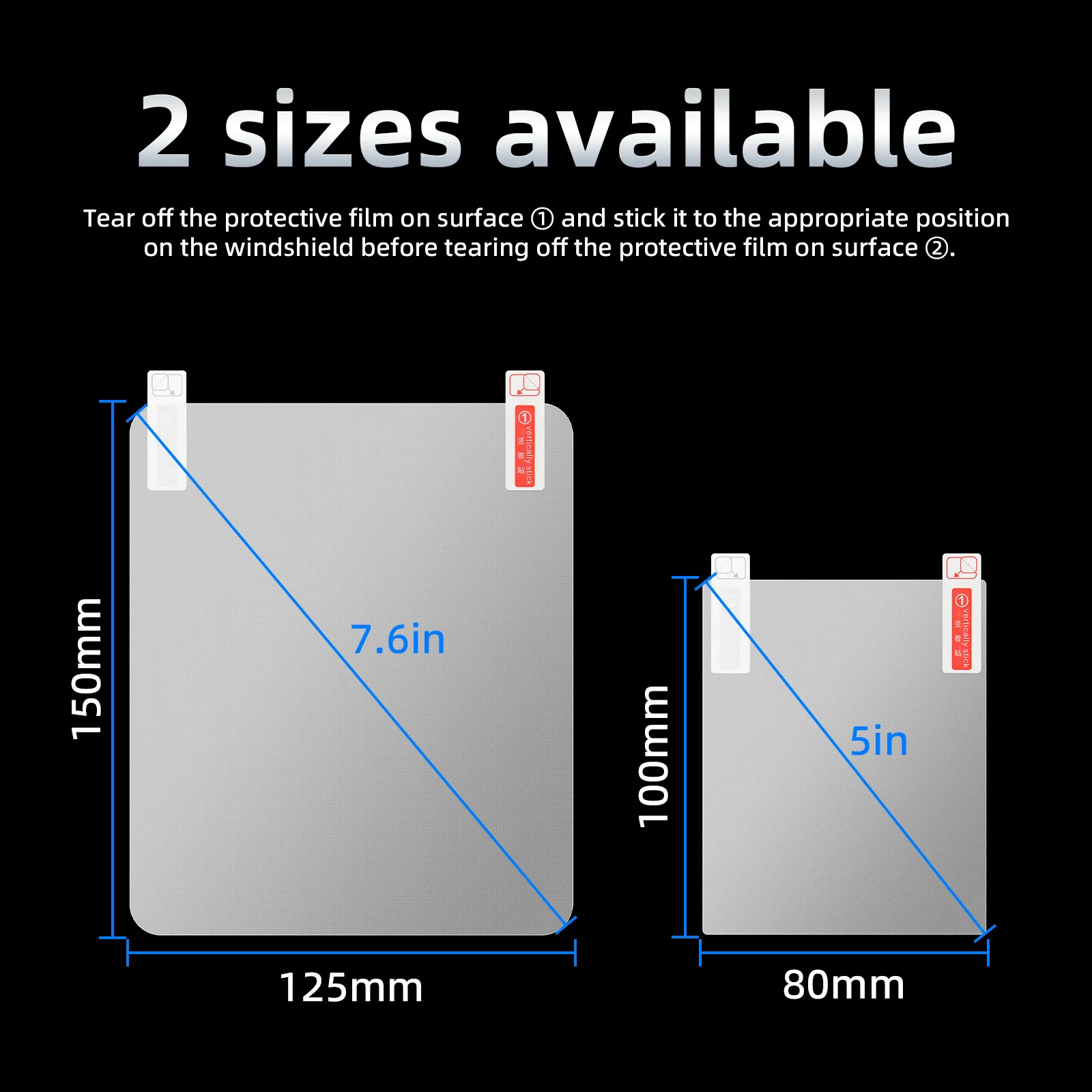 150X125mm 100X80mm Auto HUD Reflektionsfolie Head-Up-Display-System-Folie Windschutzscheiben-Bildschirm Transparenter Anzeigefilm-Aufkleber – Detail 3