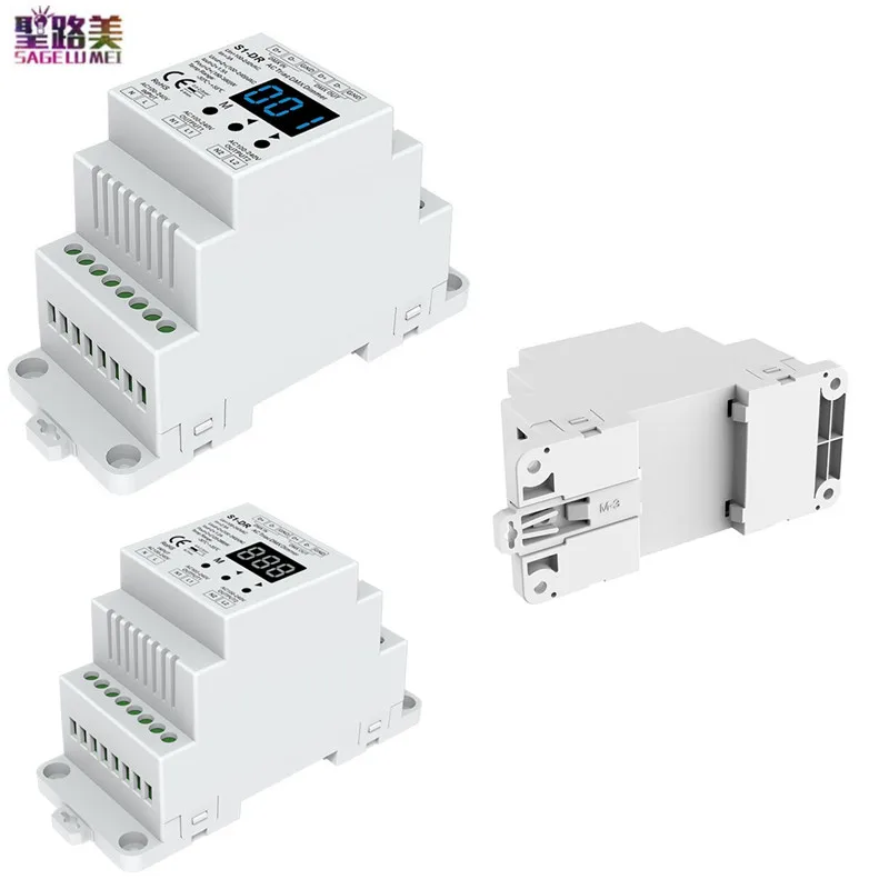 S1-DR 2CH * 1.5A AC100V-240V DIN rail 2-канальный AC Triac фазовый резак DMX диммер двухканальный выход