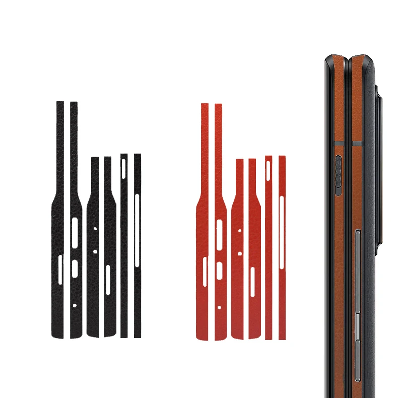 Leather Grain Skins Phone Sides Sticker Frame Film For Vivo X Fold Ultra Thin Matte Edge Decal Skin Wrap