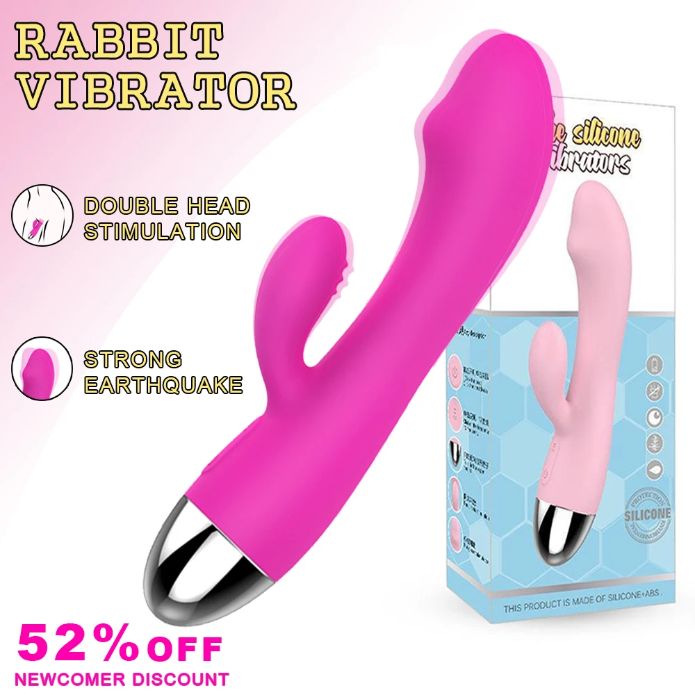 Rabbit Vibrators Double Head Stimulation Dildo Women Clitoris Sex Toys Vagina Massager For Adult Orgasmic Masturbation Sexy Tool Sb7684aca13e04946bc16e694fa0b2fee0