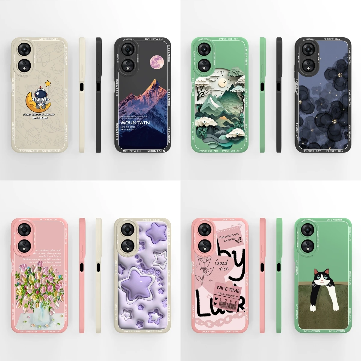 Cute Flowers Silicone Protective Phone Case - Stylish Back Cover Casing Shell with Bumper Protection
