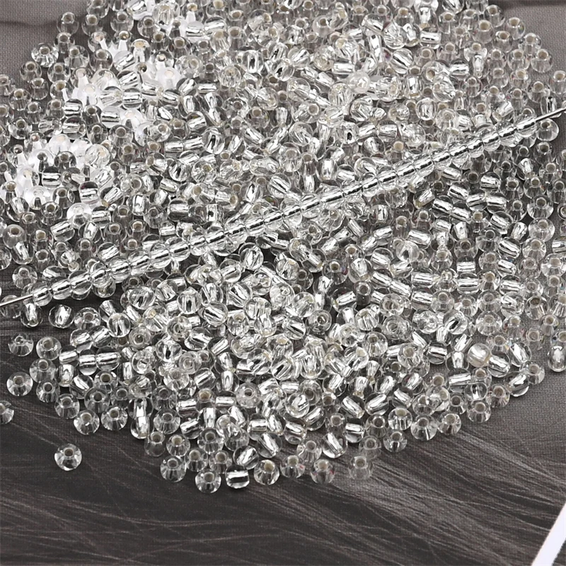 Uniform 2,0mm Silber Farbe Loch Mini Glas Perlen Für Armband Machen DIY Handgemachten Schmuck Zubehör Material – Detail 5