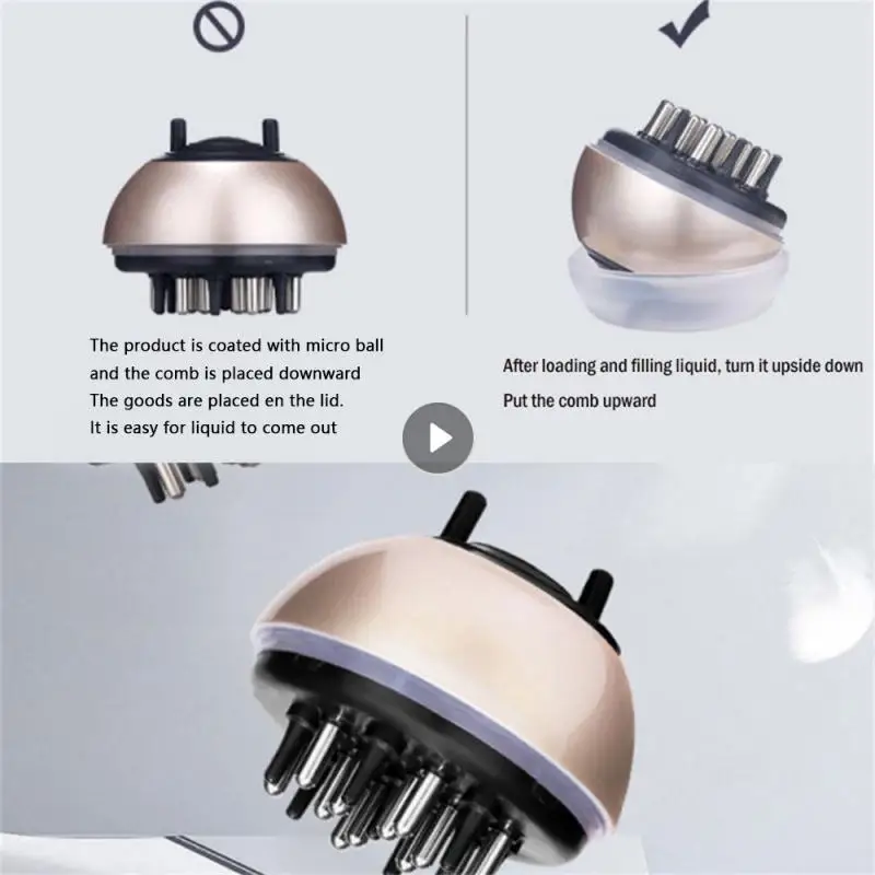 

Liquid Guide Comb Controllable Liquid Output Washable Soft Rubber Cover Scalp Comb Storage Promote Absorption Large Bottle Mouth